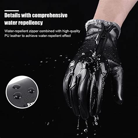 Buy GUSTAVE® PU Winter Gloves for Men, Leather Gloves For Men, Winter ...