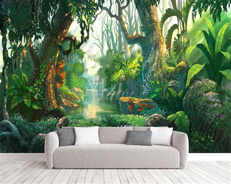 Buy Fightal - Enchanted Forest Backdrop Wallpaper Tropical Botanical ...