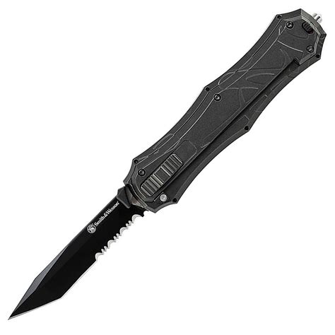 Smith & Wesson OTF Assisted Opening Knife SS Blade Aluminum Handle ...