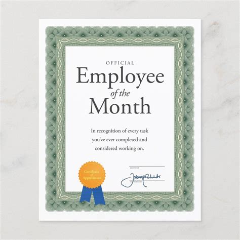 Employee of the month certificate templates – Artofit