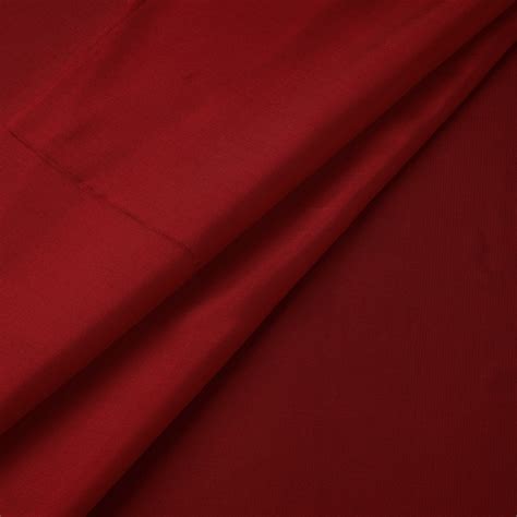 Red Pure Silk Plain Fabric