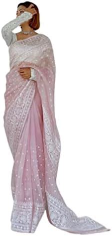 Buy RANGOLI ART Womens And Girls Pure Organza Silk Fabric Saree With ...