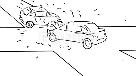 Crashed Car Drawing