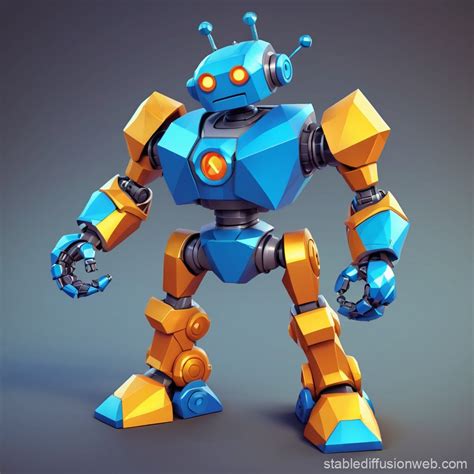 Cartoon Low Poly Robot 的图像结果