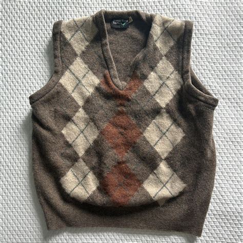 Brown sweater vest Perfect for layering #vintage... - Depop