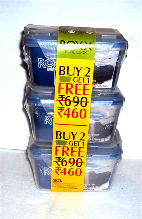 Buy Roxx Rectangular Flip Top Container, 700ml Online at Low Prices in ...