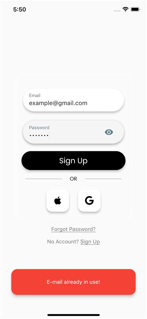 Flutter Firebase Authentication 的图像结果
