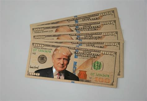 Trump $100 Dollar Bill Gold Foil - 5 Pieces- Fast U.S. Shipping ...