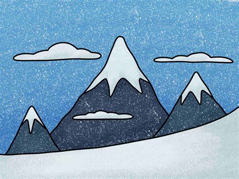 How to Draw Mount Everest - HelloArtsy
