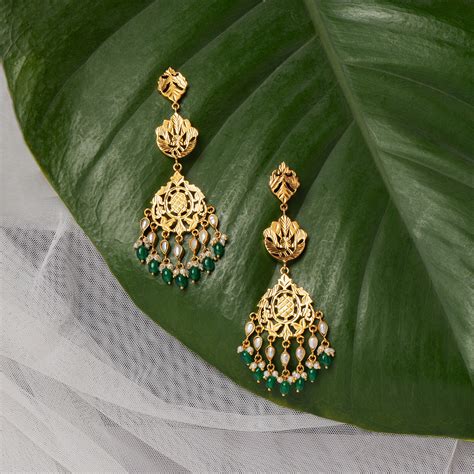 Adaa - 22K Gold Plated Earrings | Gulaal Ethnic Indian Designer Jewels ...