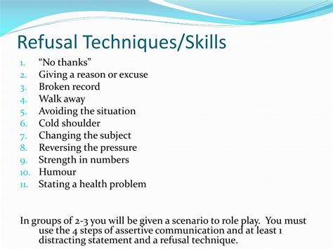 The Refusal Lesson Plan Communication 的图像结果