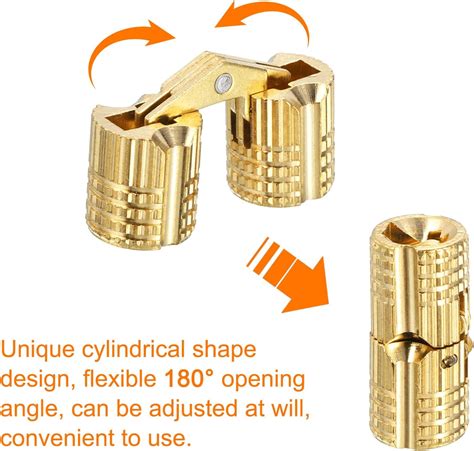 uxcell 2Pcs 8mm Brass Barrel Hinges Hidden Invisible India | Ubuy