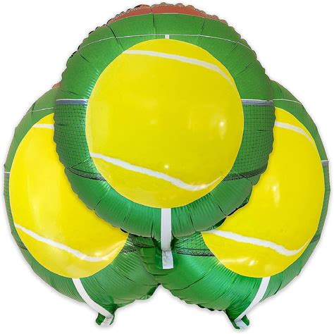 Havercamp Tennis Party Balloons (3 Pcs.)! 18 Inch Diameter; 3 Mylar ...