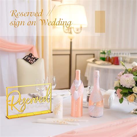Yalikop 6 Pieces Acrylic Reserved Table Sign Wedding India | Ubuy