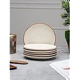 Buy Miah Decor Ceramic Quarter Plates Snack Plates Set of 4 Handcrafted ...