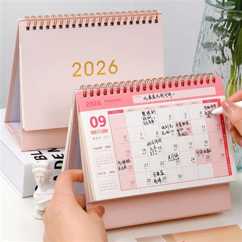 Desk Calendar 2026 Fashion Simple Memo Book Monthly Calendar Office ...