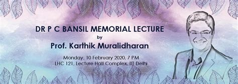 Second Dr. PC Bansil Memorial Lecture | Humanities & Social Sciences