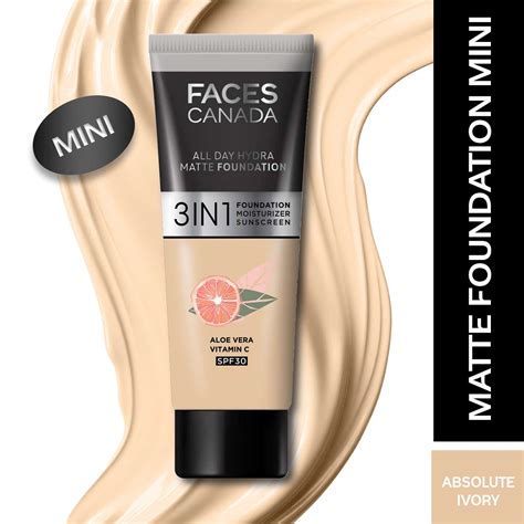Buy Faces Canada 3In1 All Day Hydra Matte Foundation + Moisturizer ...