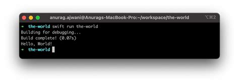 Swift Command App 的图像结果