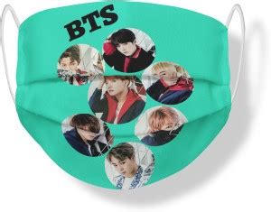 HeartInk BTS Bangtan Boys Theme Unisex Cotton Pollution Mask-HIKBTSMK23 ...