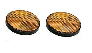 Aowbikes 2pcs 2inch Round Reflectors Orange Universal for All Scooters ...