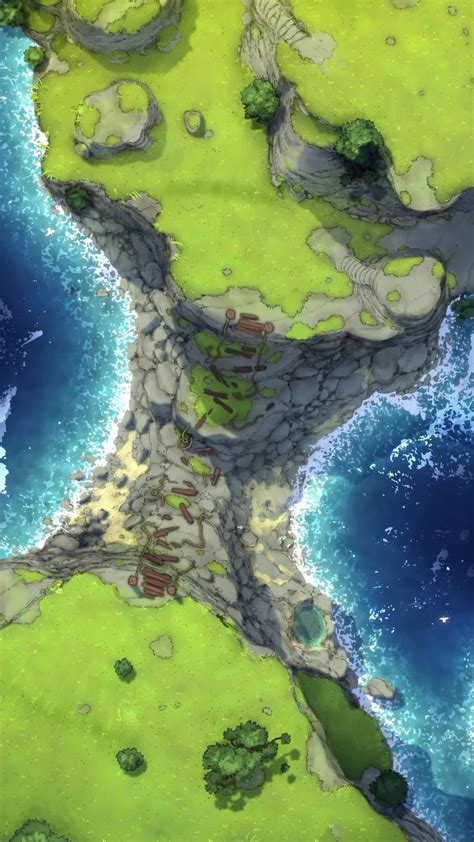 Windswept Clifftop | Map and Music [OC] : r/DungeonsAndDragons