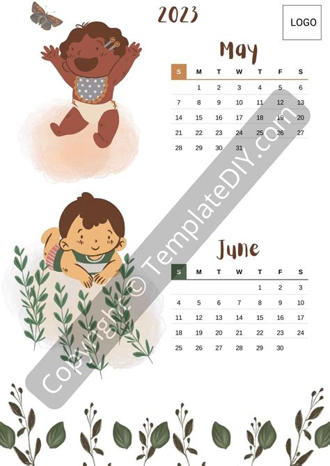 May June 2023 Calendar Printable Template in PDF, Word & Excel