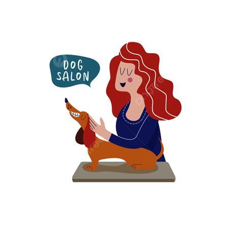 Dog Groomer Vector Design Images, Cute Dog At Groomer Salon, Dogs ...