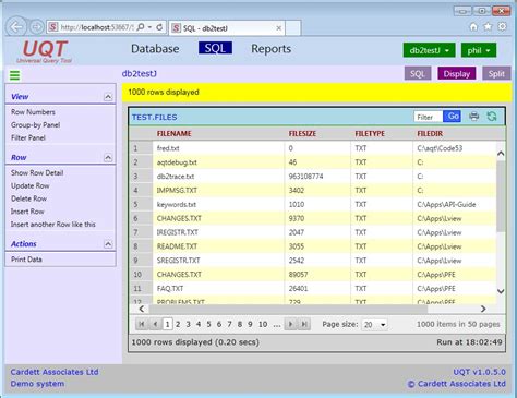 SQL Data Display 的图像结果