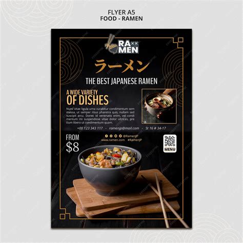 Food ramen template design | Premium PSD