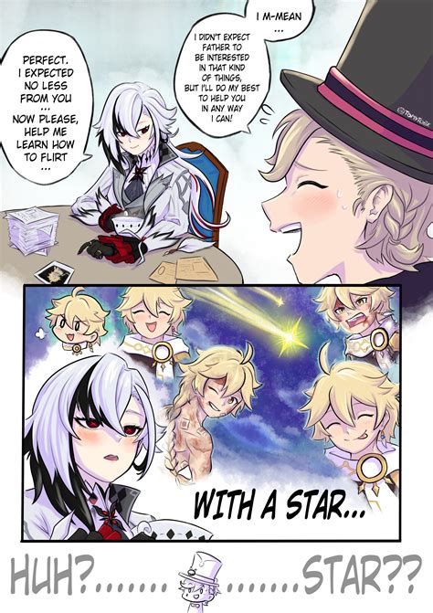 aether, arlecchino, and lyney (genshin impact) drawn by tomytobk | Danbooru