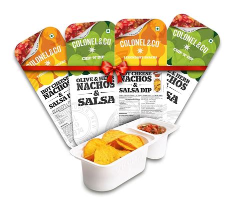 Colonel & Co Olive Herb Nachos with Salsa, 75g (Pack of 2) with Colonel ...