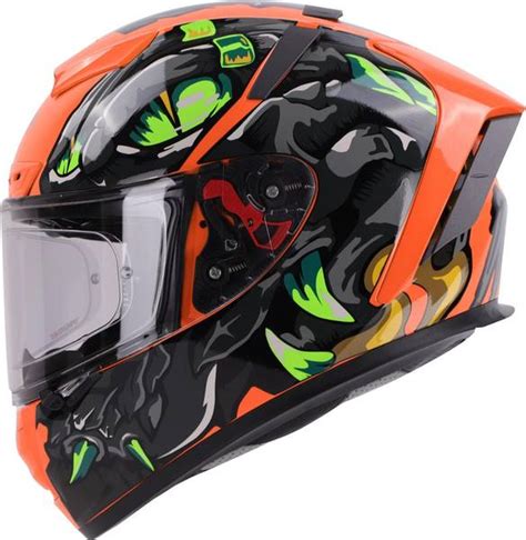 Steelbird SA-5 Monster ISI/DOT Certified Full Face Graphic Helmet for ...