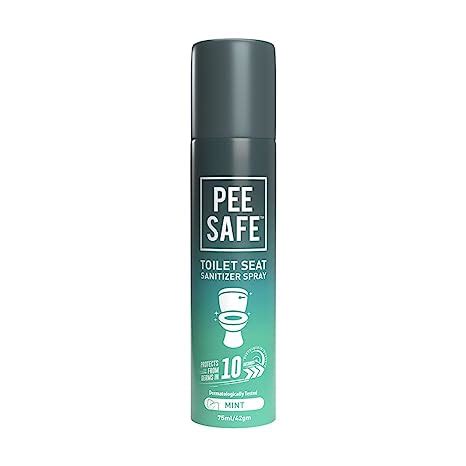 PEESAFE Toilet Seat Sanitizer Spray (75 ml) - Mint Reduces The Risk of ...