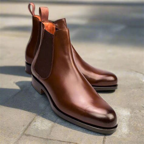 Tan Brown Leather Chelsea Boot for Men | The Royale Peacock ⭐⭐⭐⭐⭐