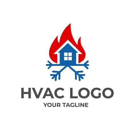 hvac, instalación del logotipo de calefacción y aire acondicionado de ...