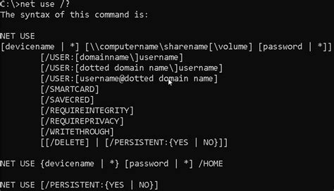 Image result for Net Use Username Password