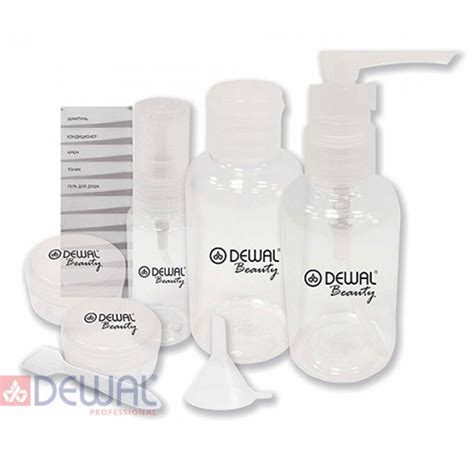 Дорожный набор баночек для путешествий (5пр) DEWAL BEAUTY DBTS5D ...