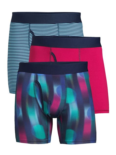 No Boundaries Men's Tag-Free Printed Stretch Boxer Briefs, 3-Pack ...