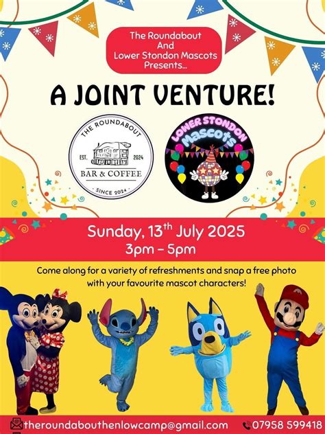 MEET THE MASCOTS!, The Roundabout Bar and Coffee Shop, Hitchin, 13 July ...