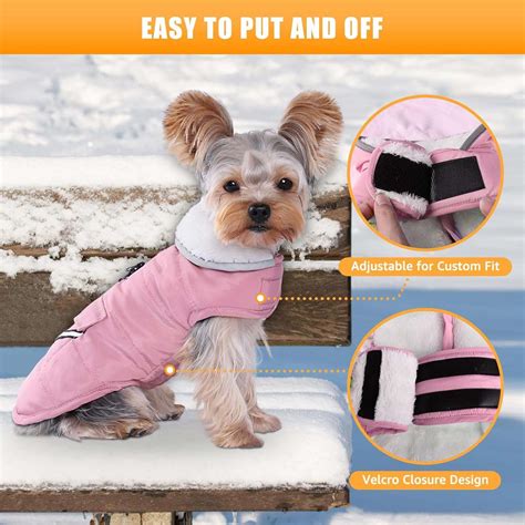 Dog Winter Coats with Fleece Vest, Waterproof Warm Dog Snow