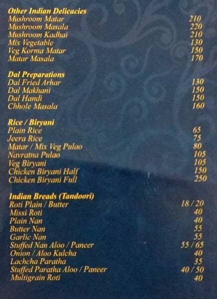 Menu at The Archeria, Lucknow, R - 129 Sookh Complex