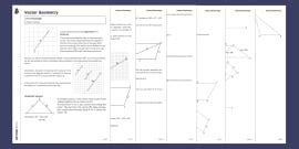 👉 Working With Vectors GCSE Maths Foundation Worksheet