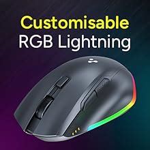 Ambrane Wireless & Bluetooth Rechargeable Mouse with RGB Lights, High ...
