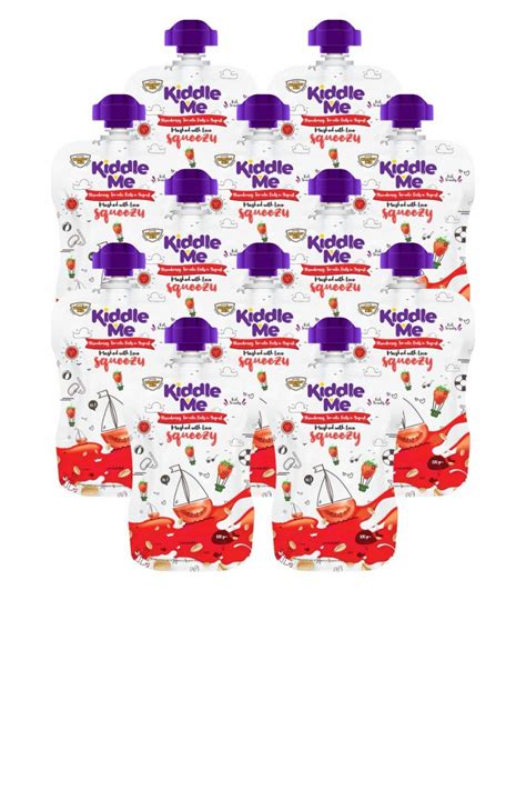 Kiddle Me Squeezy Fruit Puree (120g-Pack of 12) | Yogurt Squeezy with ...
