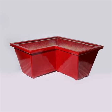 Buy 25 inch (64 cm) OTH-2 L shaped Fiberglass Planter (Red) online from ...