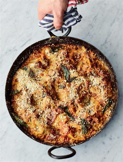 Jamie Oliver's Scruffy Aubergine Lasagne with Sweet Tomato  