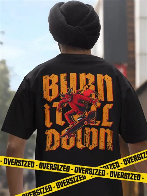 BURN IT ALL DOWN - Oversized Cotton T-Shirt – Gochi