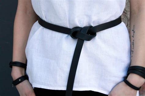 Leather knot belt women tie belt belt for dress black | Etsy | Belts ...
