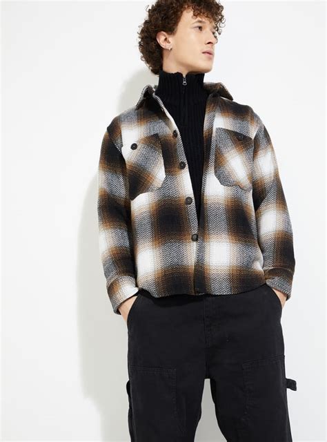 Buy URB_N Men Herringbone Oversized Overshirt Online at just Rs. 1499.0 ...